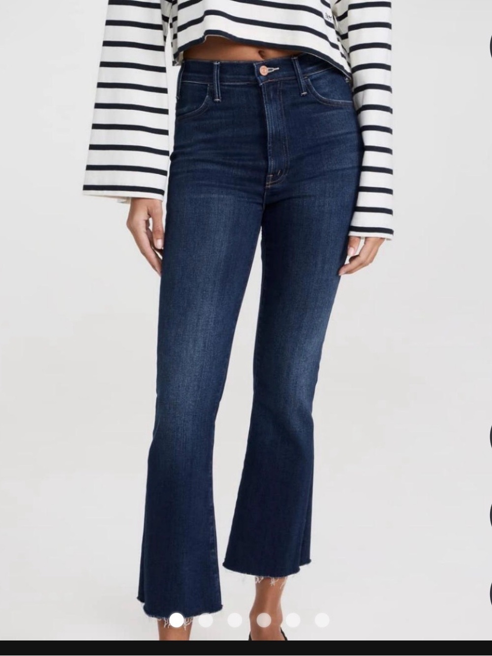 MOTHER The Hustler Ankle Fray Jeans - Wash: On The Edge 25